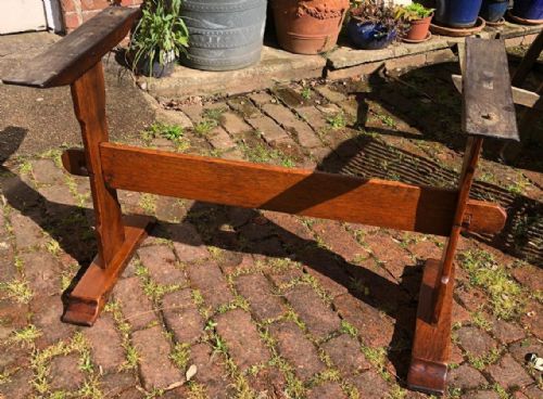 ANTIQUE OAK ART'S AND CRAFTS REFECTORY OR TAVERN TABLE - ADDITIONAL PHOTO 3