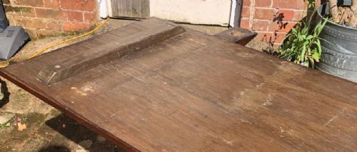 ANTIQUE OAK ART'S AND CRAFTS REFECTORY OR TAVERN TABLE - ADDITIONAL PHOTO 4