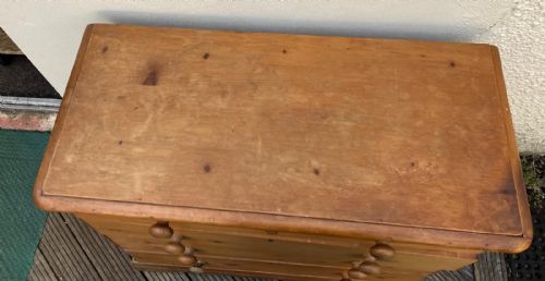 ANTIQUE PINE CHEST OF DRAWERS - ADDITIONAL PHOTO 1