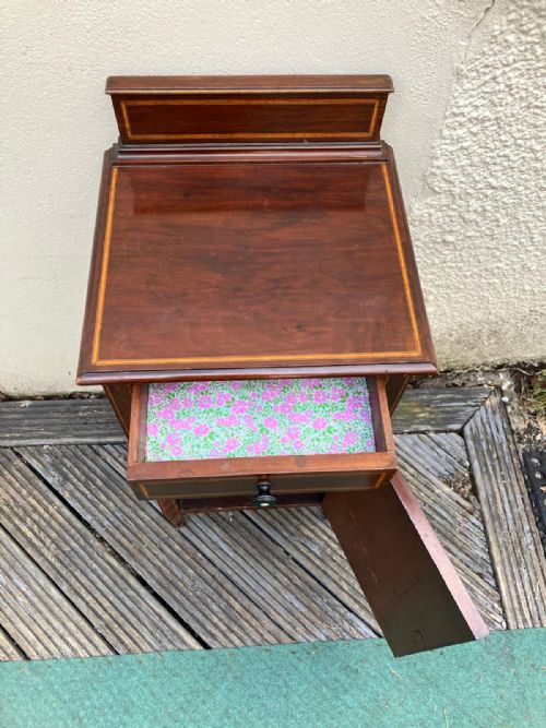 ANTIQUE INLAND MAHOGANY BEDSIDE CABINET - ADDITIONAL PHOTO 1