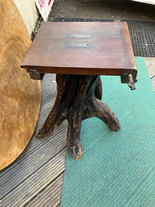ANTIQUE VICTORIAN BURR WALNUT AND PROBABLY YEW TREE BASE GROTTO OR CENTRE TABLE - ADDITIONAL PHOTO 4