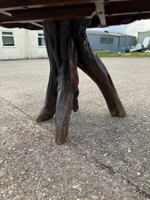 ANTIQUE VICTORIAN BURR WALNUT AND PROBABLY YEW TREE BASE GROTTO OR CENTRE TABLE - ADDITIONAL PHOTO 6