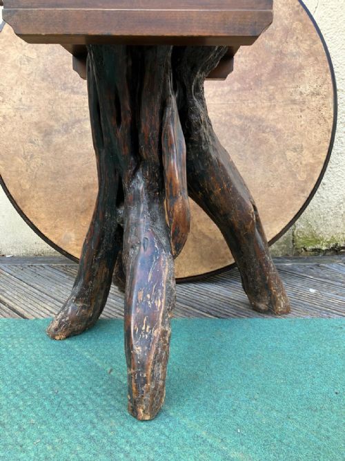 ANTIQUE VICTORIAN BURR WALNUT AND PROBABLY YEW TREE BASE GROTTO OR CENTRE TABLE - ADDITIONAL PHOTO 13