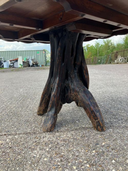 ANTIQUE VICTORIAN BURR WALNUT AND PROBABLY YEW TREE BASE GROTTO OR CENTRE TABLE - ADDITIONAL PHOTO 14
