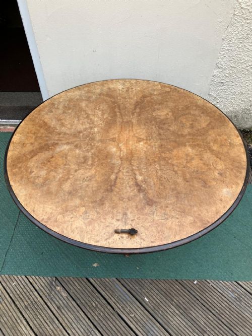 ANTIQUE VICTORIAN BURR WALNUT AND PROBABLY YEW TREE BASE GROTTO OR CENTRE TABLE - ADDITIONAL PHOTO 20