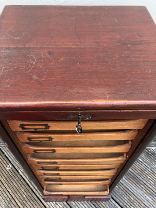 ANTIQUE MAHOGANY FILE CABINET - ADDITIONAL PHOTO 1