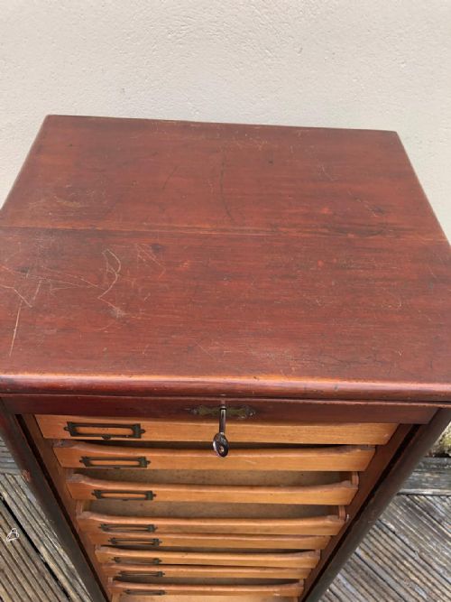 ANTIQUE MAHOGANY FILE CABINET - ADDITIONAL PHOTO 4