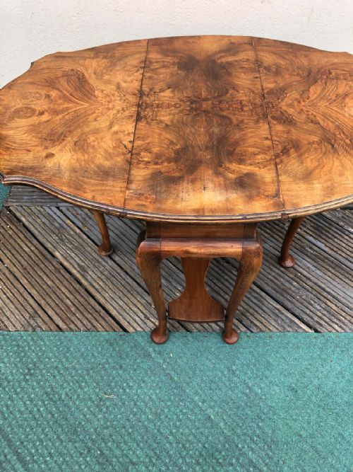 ANTIQUE WALNUT DROP LEAF OCASSIONAL TABLE - ADDITIONAL PHOTO 5