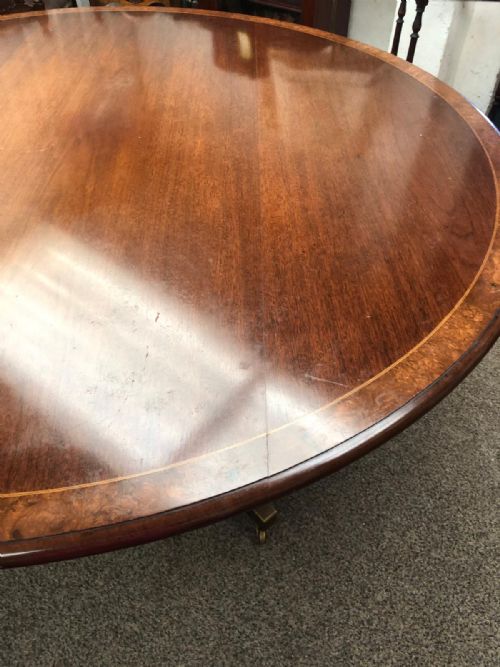 ANTIQUE MAHOGANY CIRCULAR DINING TABLEOF LARGE SCALE IN THE REGENCY STYLE - ADDITIONAL PHOTO 10