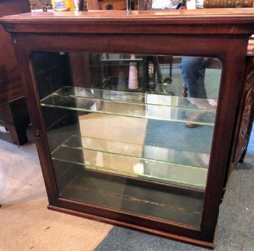 antique mahoganyhanging wall cabinet - CATEGORY: ANTIQUE CABINETS - DATED VICTORIAN