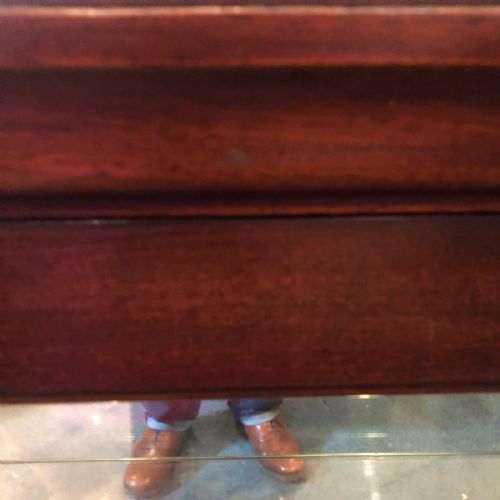 ANTIQUE MAHOGANYHANGING WALL CABINET - ADDITIONAL PHOTO 4