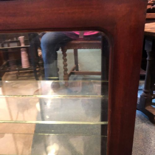 ANTIQUE MAHOGANYHANGING WALL CABINET - ADDITIONAL PHOTO 7