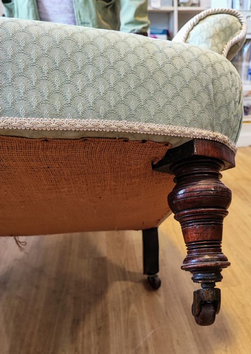 ANTIQUE UPHOLSTERED ARMCHAIR - ADDITIONAL PHOTO 2
