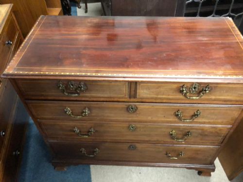 GEORGIAN MAHOGANY CHEST OF DRAWERS - ADDITIONAL PHOTO 3