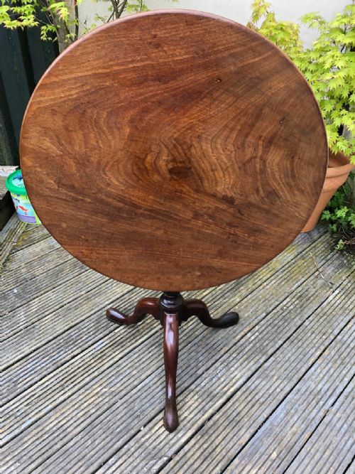 AN ANTIQUE GEORGIAN MAHOGANY TRIPOD TABLE - ADDITIONAL PHOTO 5