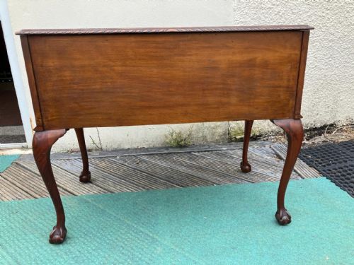 ANTIQUE MAHOGANY BALL AND CLAW WRITING DESK - ADDITIONAL PHOTO 2