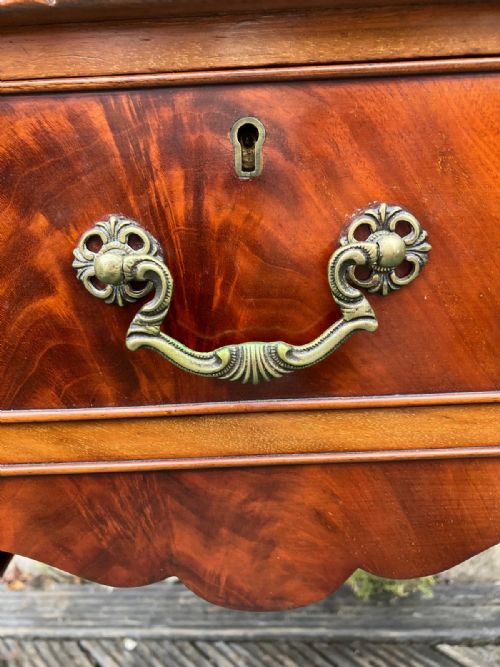 ANTIQUE MAHOGANY BALL AND CLAW WRITING DESK - ADDITIONAL PHOTO 3