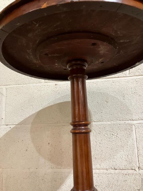ANTIQUE MAHOGANY WINE OR LAMP TABLE - ADDITIONAL PHOTO 3