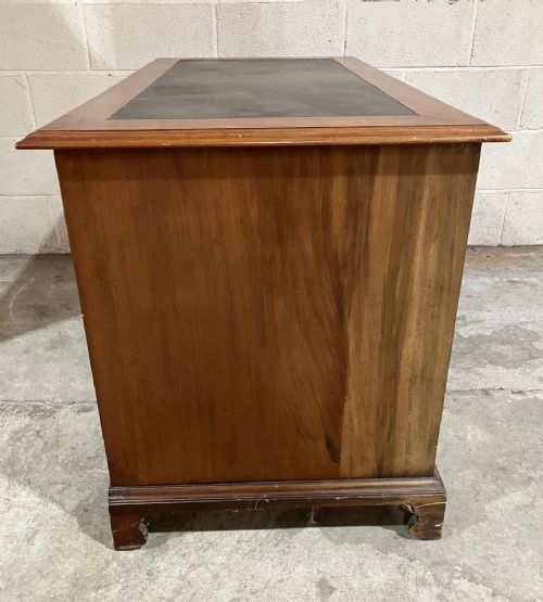 AN ANTIQUE MAHOGANY INLAID DESK - ADDITIONAL PHOTO 3