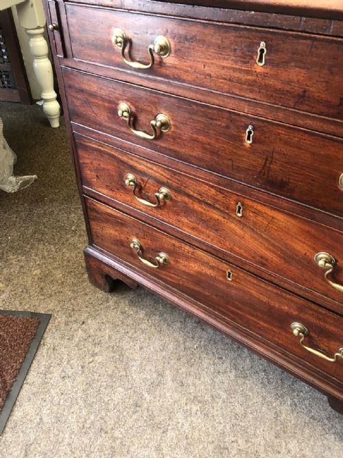 GEORGIAN MAHOGANY BUREAU - ADDITIONAL PHOTO 9