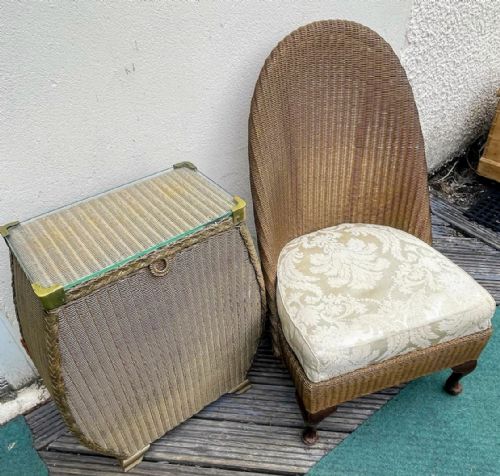 ANTIQUE LLOYD LOOM BASKET AND CHAIR - ADDITIONAL PHOTO 6