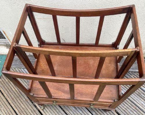 ANTIQUE REGENCY MAHOGANY CANTERBURY - ADDITIONAL PHOTO 1