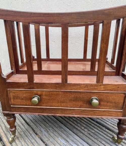 ANTIQUE REGENCY MAHOGANY CANTERBURY - ADDITIONAL PHOTO 7
