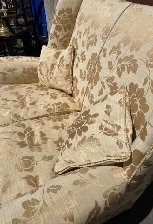 ANTIQUE CARVED MAHOGANY TWO SEATER SETTEE - ADDITIONAL PHOTO 9