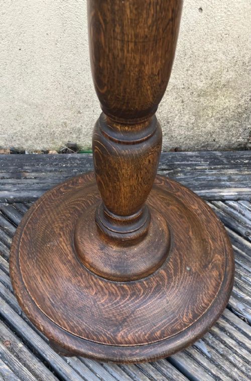 ANTIQUE OAK STANDARD LAMP - ADDITIONAL PHOTO 3