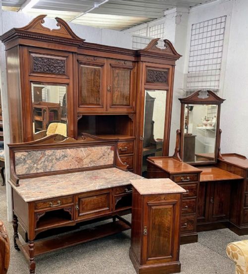 VICTORIAN WALNUT 4 PIECE BEDROOM SUITE - ADDITIONAL PHOTO 8