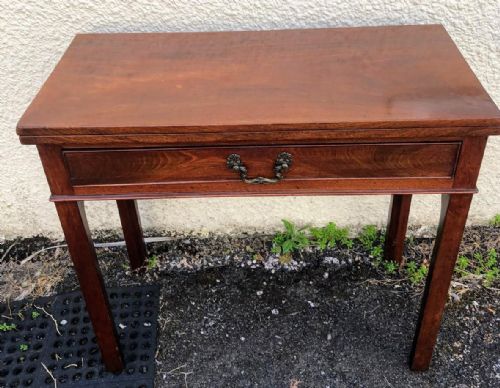 GEORGIAN MAHOGANY TEA AND SIDE TABLE - ADDITIONAL PHOTO 3