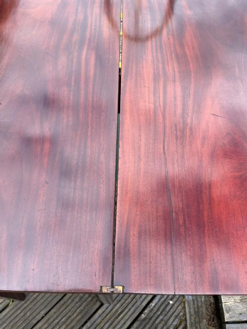 GEORGIAN MAHOGANY TEA AND SIDE TABLE - ADDITIONAL PHOTO 6