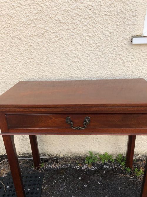 GEORGIAN MAHOGANY TEA AND SIDE TABLE - ADDITIONAL PHOTO 12
