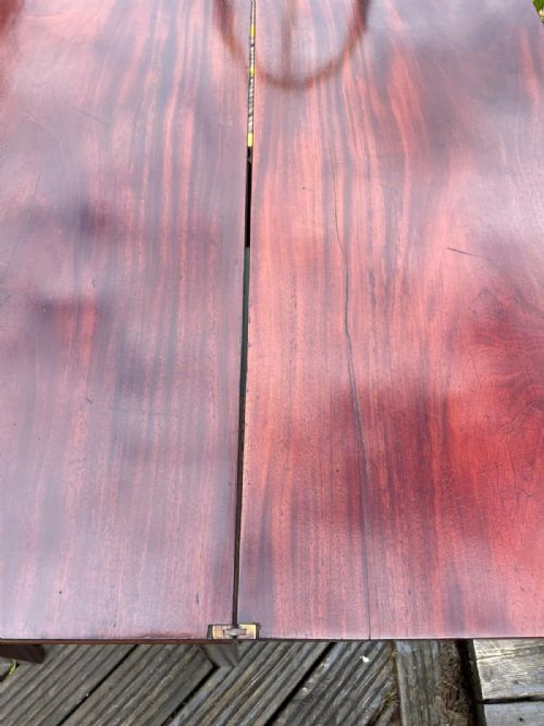 GEORGIAN MAHOGANY TEA AND SIDE TABLE - ADDITIONAL PHOTO 13