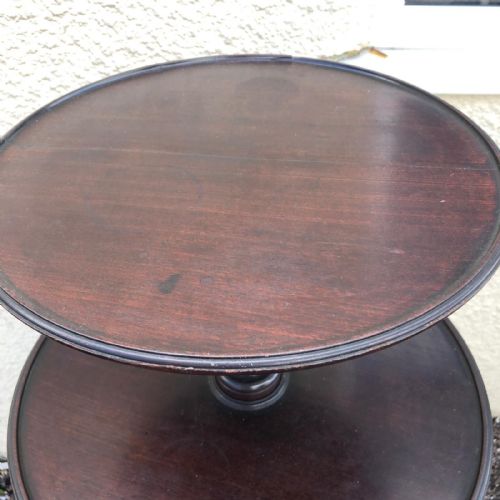 GEORGIAN MAHOGANY 3 TIER DUMB WAITER - ADDITIONAL PHOTO 4