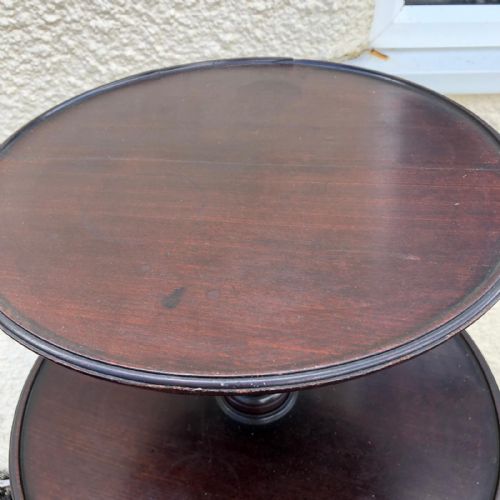 GEORGIAN MAHOGANY 3 TIER DUMB WAITER - ADDITIONAL PHOTO 6
