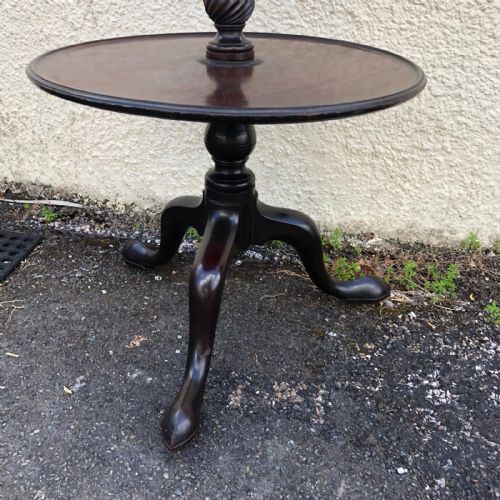 GEORGIAN MAHOGANY 3 TIER DUMB WAITER - ADDITIONAL PHOTO 7