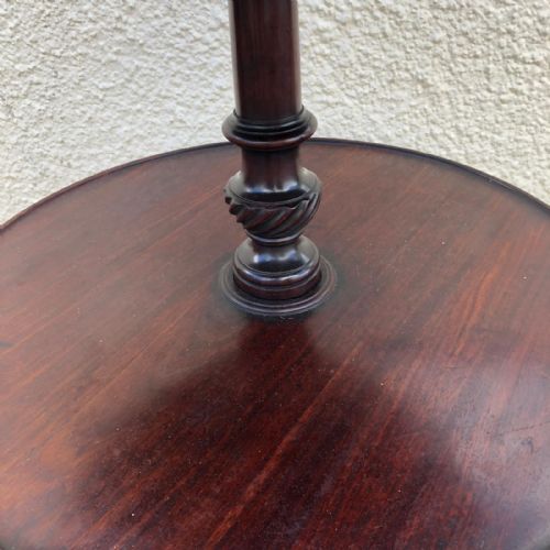 GEORGIAN MAHOGANY 3 TIER DUMB WAITER - ADDITIONAL PHOTO 10