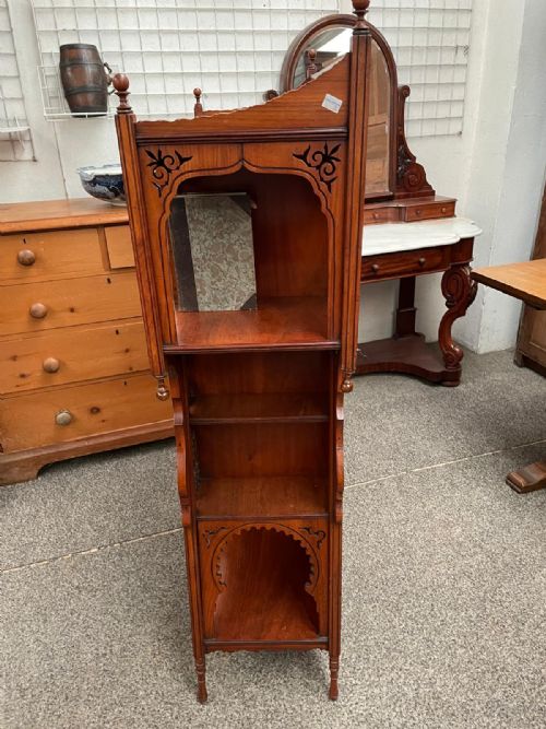 A FINE ARTS AND CRAFTS LIBERTY OF LONDON MOORISH OPEN BOOKCASE - ADDITIONAL PHOTO 5