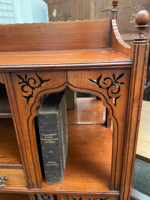 A FINE ARTS AND CRAFTS LIBERTY OF LONDON MOORISH OPEN BOOKCASE - ADDITIONAL PHOTO 6