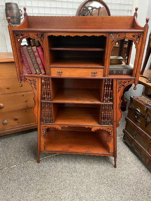 A FINE ARTS AND CRAFTS LIBERTY OF LONDON MOORISH OPEN BOOKCASE - ADDITIONAL PHOTO 12