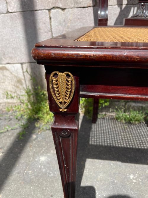 A SUPERB QUALITY MAHOGANY AND GILT BRONZE MUSIC ROOM CHAIR - ADDITIONAL PHOTO 7