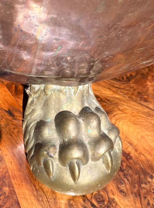 FINE AND LARGE REGENCY COPPER AND BRASS PLANTER OR JARDINIERE - ADDITIONAL PHOTO 1