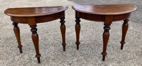 antique pair of mahogany console tables and buffet table - CATEGORY: ANTIQUE TABLES - DATED 19TH CENTURY