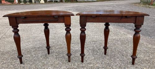ANTIQUE PAIR OF MAHOGANY CONSOLE TABLES AND BUFFET TABLE - ADDITIONAL PHOTO 2