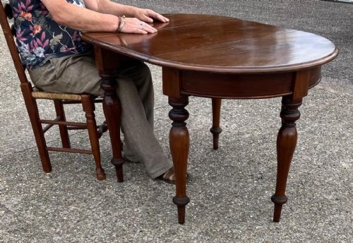 ANTIQUE PAIR OF MAHOGANY CONSOLE TABLES AND BUFFET TABLE - ADDITIONAL PHOTO 5