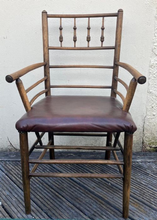 a morris co sussex armchair - CATEGORY: ANTIQUE CHAIRS - DATED 19TH CENTURY