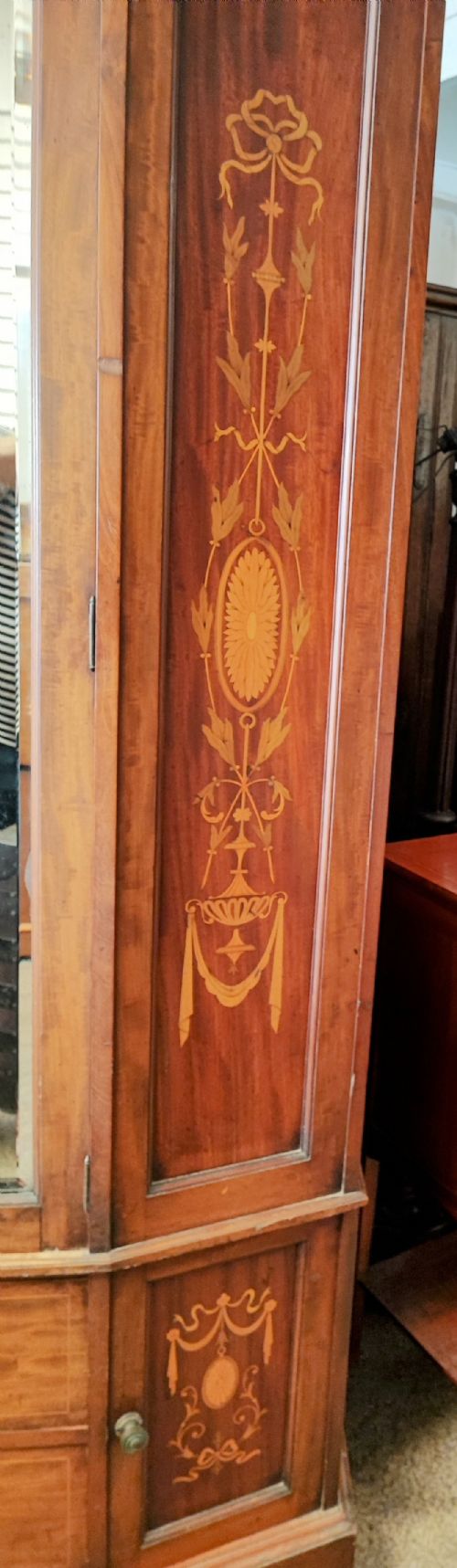 QUALITY VICTORIAN MARQUETRY INLAID HALL CABINETROBE - ADDITIONAL PHOTO 17