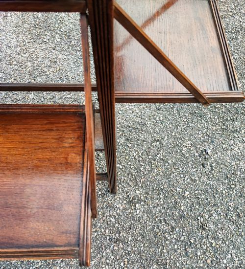 ART'S AND CRAFTS OAK DROP SIDES OCCASIONAL TABLE - ADDITIONAL PHOTO 4