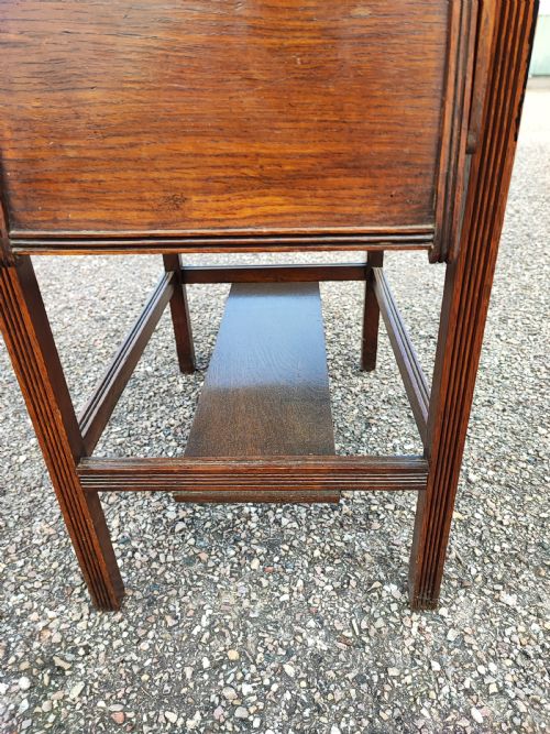 ART'S AND CRAFTS OAK DROP SIDES OCCASIONAL TABLE - ADDITIONAL PHOTO 5